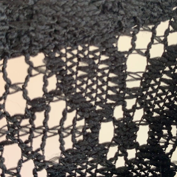 Lacey Crochet Black Flare Sleeve Tie Dress - Picture 5 of 5